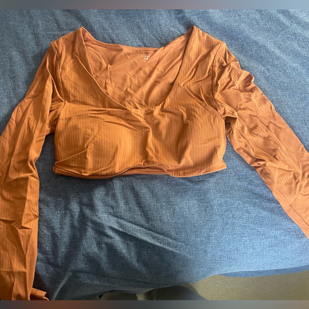 American Eagle Orange Crop Top